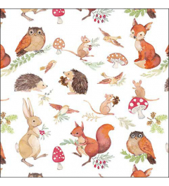 Napkin 33 Woodland animals FSC Mix