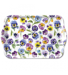 Tray melamine 13x21 cm Pansy all over