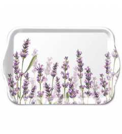 Tray melamine 13x21 cm Lavender shades white