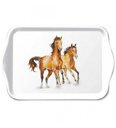 Tray melamine 13x21 cm Wild horses