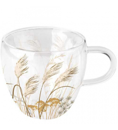 Double-walled glass 0.2 L Waving grass
