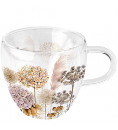 Double-walled glass 0.2 L Dried flowers