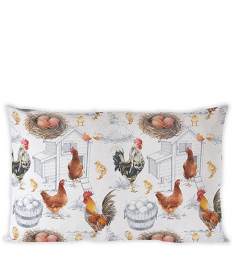 Cushion cover 50x30 cm Chicken farm