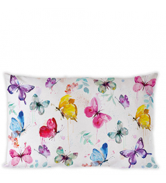 Cushion cover 50x30 cm Butterfly collection white