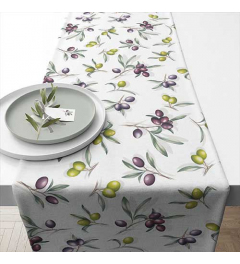 Table runner 40x150 cm Delicious olives
