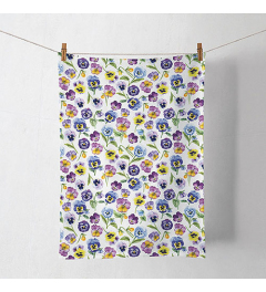 Kitchen towel Pansy all over