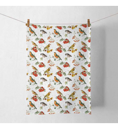 Kitchen towel Autumn birds