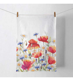 Kitchen towel Poppies and cornflowers