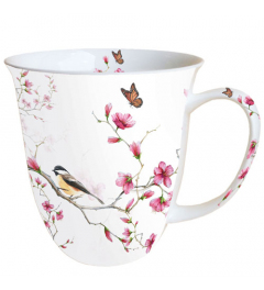 Mug 0.4 L Bird & blossom white