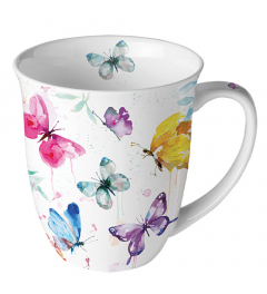 Mug 0.4 L Lavender shades white