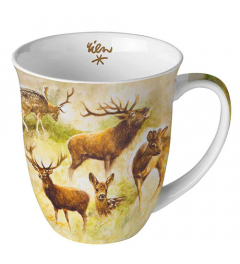Mug 0.4 L Collage of deers