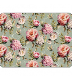 Placemat Peonies composition green