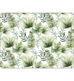 Placemat Jungle leaves white