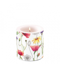 Candle small Poppy meadow