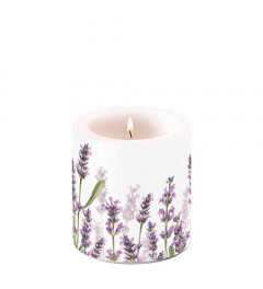 Candle small Lavender shades white