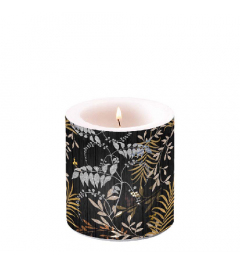 Candle small Luxury leaves black