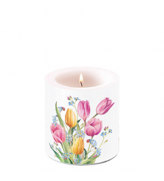 Candle small Tulips bouquet