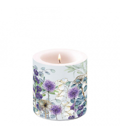 Candle small Lunaria green