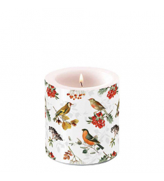 Candle small Autumn birds