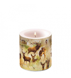 Candle small Collage of deers