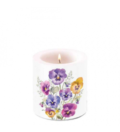 Candle small Pansies