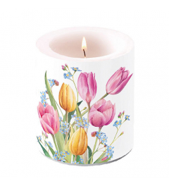 Candle medium Tulips bouquet