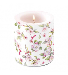 Candle medium Spring blossom white