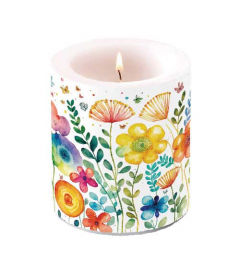 Candle medium Vibrant spring white