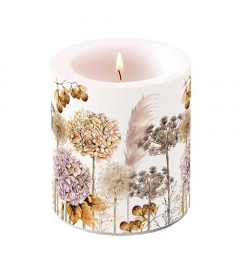 Candle medium Dried flowers