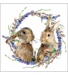 Napkin 33 Rabbit wreath FSC Mix