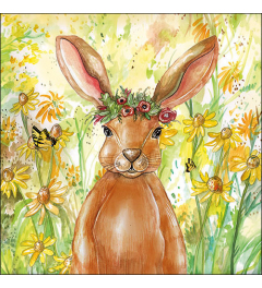 Napkin 33 Flower bunny FSC Mix