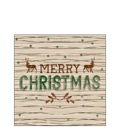 Napkin 25 Classy Christmas brown FSC Mix