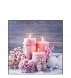 Napkin 25 Romantic candles FSC Mix