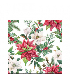 Napkin 25 Christmas florals FSC Mix