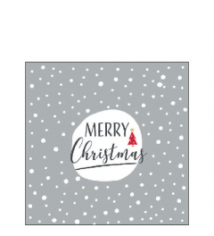 Napkin 25 Christmas snowflakes grey FSC Mix