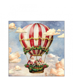 Napkin 25 Santa's air balloon FSC Mix