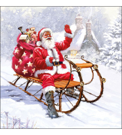 Napkin 33 Santa on sledge  FSC Mix