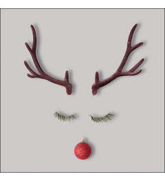 Napkin 33 Christmas reindeer grey FSC Mix