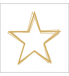 Napkin 33 Star outline gold FSC Mix