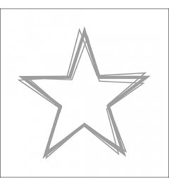 Napkin 33 Star outline silver FSC Mix