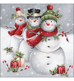 Napkin 33 Smiling snowmen FSC Mix