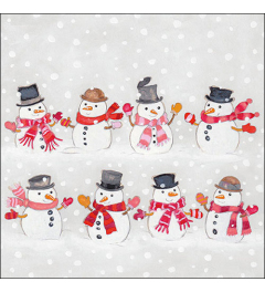 Napkin 33 Dancing snowmen FSC Mix