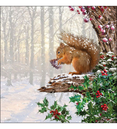 Napkin 33 Squirrel in tree FSC Mix