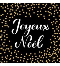 Napkin 33 Joyeux Noël black/gold FSC Mix