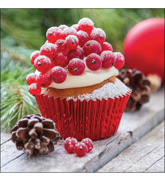 Napkin 33 Christmas cupcake FSC Mix