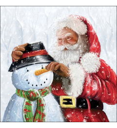 Napkin 33 Santa and snowman FSC Mix