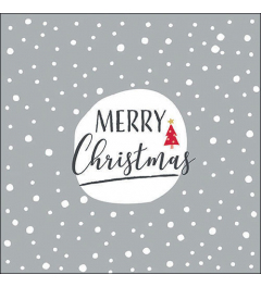 Napkin 33 Christmas snowflakes grey FSC Mix