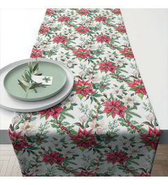 Table runner 40x150 cm Christmas florals