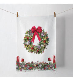 Kitchen towel Bow on wreath