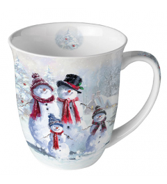 Mug 0.4 L Snowman with hat